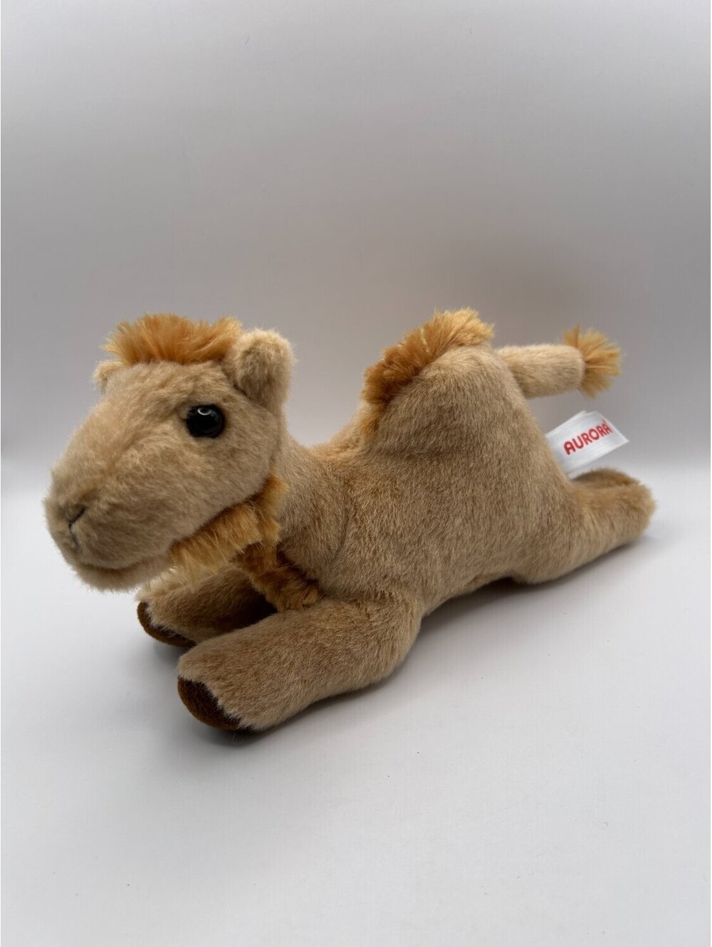 Aurora Miyoni Camel Plush Stuffed Animal Small Tan Dark Brown Hooves